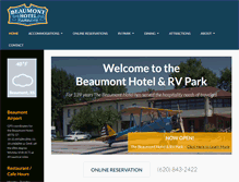 Tablet Screenshot of beaumonthotelks.com